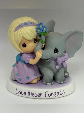 Precious Moments Love Never Forgets Ceramic Figurine Parade of Purple Collection